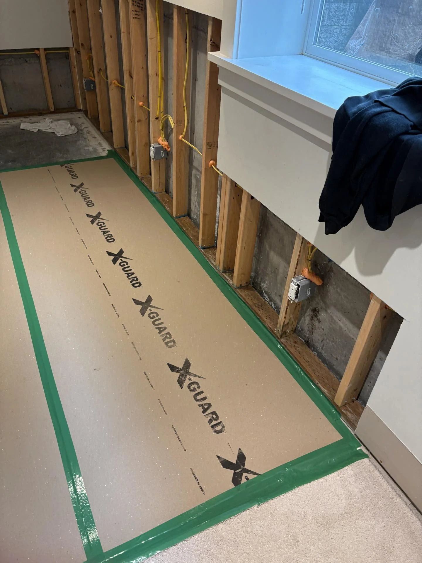 After: Suspected mold - the moisture pattern pointed to a foundation issue. We routed them to the right specialist and mitigated the resulting water damage.